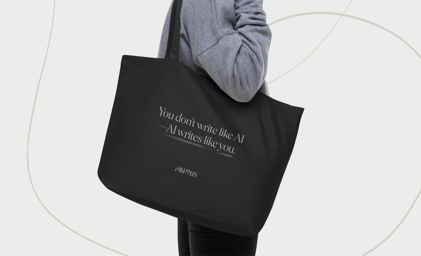 "Defend the em dash" tote