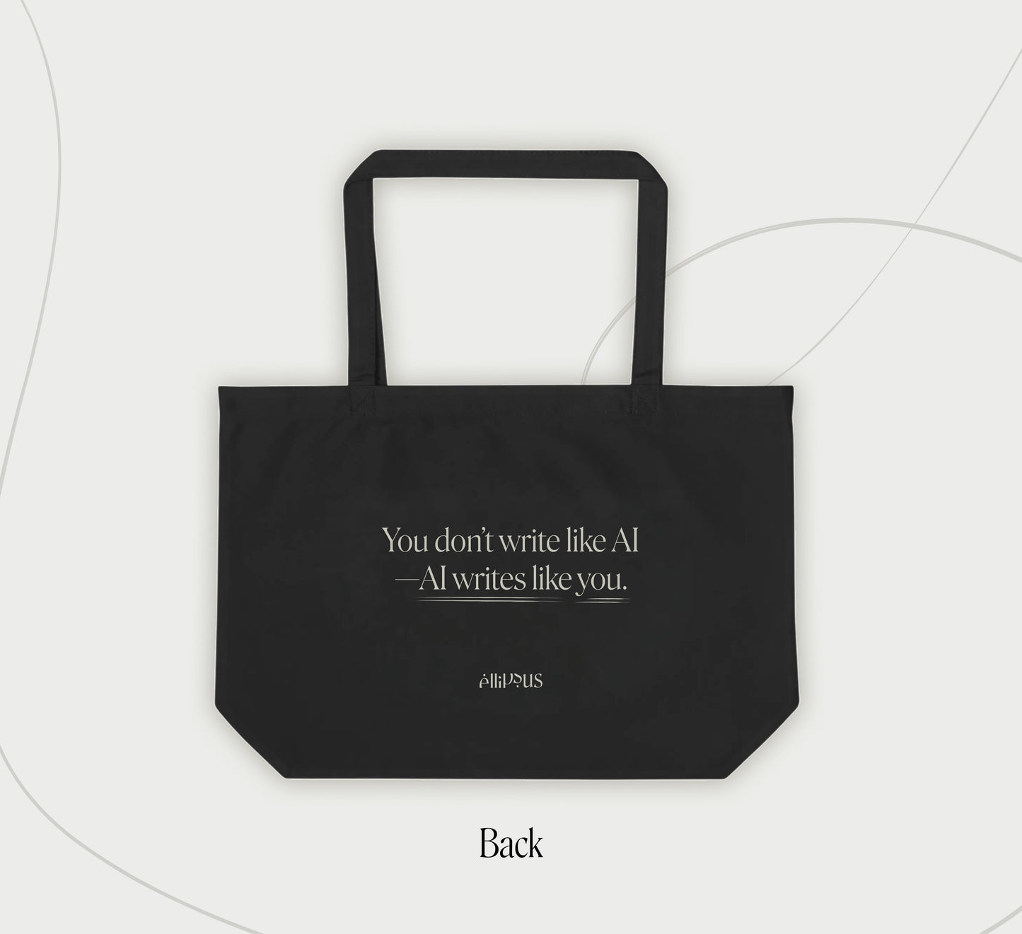 "Defend the em dash" tote